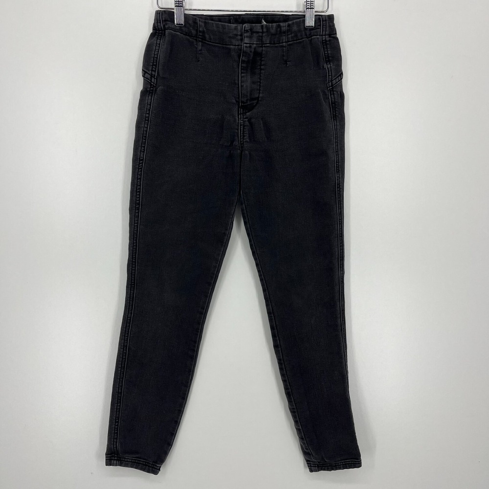 Free People Women Black High Rise Skinny Stretch Jeans Size 27